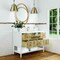 James Martin Vanities 48'' Sgl Vanity, Light Mappa Burl and Polished Wht W/ Sgl Hole 3CM Wht Zeus Quartz Top & Backsplash D804-V48-LMB-1WZ - alternate 2